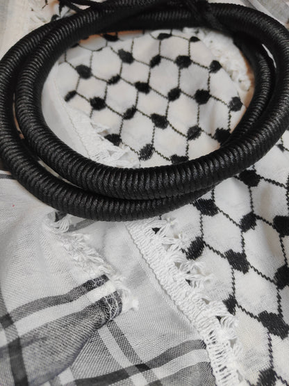 Authentic Palestinian Keffiyeh with Agal