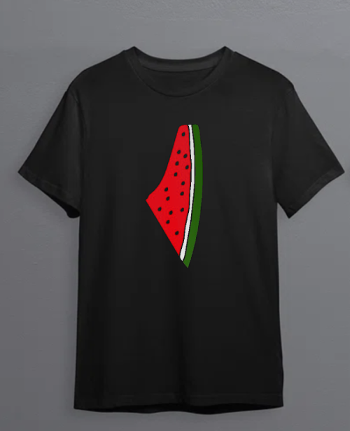 Palestine map watermelon unisex t shirt