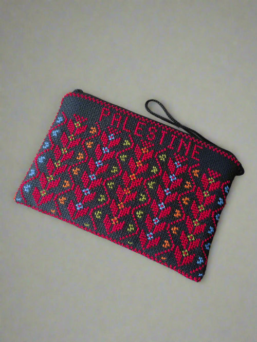 palestine embroidery purse